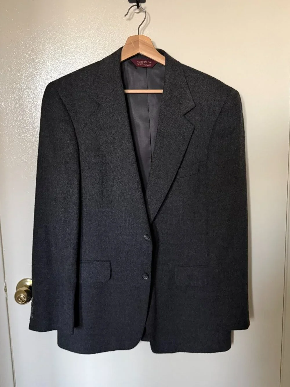 Nordstrom x Loro Piana Gray Worsted Camelhair Blazer 39R